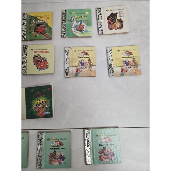 Vintage Little Golden Books Lot Kids Classics + Plush Puppy Dog Toy - Picture 9 of 16